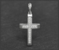 Preview: Kreuz Anhänger 0,12ct Diamanten, 10K Gold