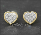 Preview: Herz Ohrstecker 0,12ct Diamanten, 10K Gold