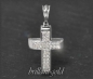 Preview: Kreuz Anhänger 0,25ct Diamanten, 10 Karat Gold