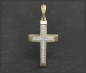 Preview: Kreuz Anhänger 0,12ct Diamanten, 10K Gold
