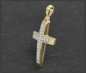 Preview: Kreuz Anhänger 0,12ct Diamanten, 10K Gold