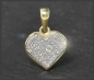 Mobile Preview: Diamant Anhänger Herz mit 0,25ct, 10K Gold