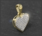 Mobile Preview: Diamant Anhänger Herz mit 0,25ct, 10K Gold
