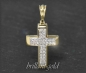Preview: Kreuz Anhänger 0,25ct Diamanten, 10 Karat Gold