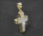 Preview: Kreuz Anhänger 0,25ct Diamanten, 10 Karat Gold