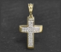 Preview: Kreuz Anhänger 0,25ct Diamanten, 10 Karat Gold