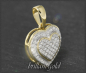 Preview: Anhänger 0,45ct Diamant Herz, 10K Gold