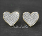 Preview: Herz Ohrstecker 0,50ct Diamanten, 10K Gold
