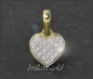 Preview: Herz Anhänger mit 0,10ct Diamanten, 10K Gold