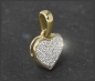 Preview: Herz Anhänger mit 0,10ct Diamanten, 10K Gold