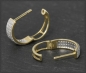 Preview: Diamant Ohringe 0,45ct, 10K Gold Creolen