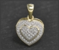 Preview: Herz Anhänger mit 0,25ct Diamanten, 10K Gold