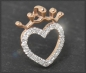 Preview: Diamant Herz Anhänger 0,40ct Brillanten, 10K Gold