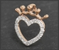 Preview: Diamant Herz Anhänger 0,40ct Brillanten, 10K Gold
