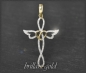 Preview: Kreuz Diamant Anhänger mit 0,35ct, 10K Gold