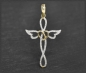 Preview: Kreuz Diamant Anhänger mit 0,35ct, 10K Gold