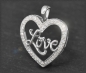 Preview: Herz Anhänger LOVE mit 0,30ct Diamanten