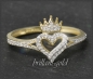 Preview: Herz & Krone Claddagh Ring 0,25ct, 10K Gold