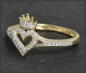 Preview: Herz & Krone Claddagh Ring 0,25ct, 10K Gold