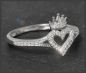 Preview: Herz & Krone Claddagh Ring 0,25ct, 10K Gold