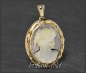 Preview: Anhänger mit Perlmutt Gemme, 585 Gold, Vintage