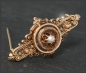 Mobile Preview: Gold Brosche mit Perlen, Antik Jugendstil um 1890