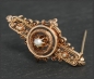 Mobile Preview: Gold Brosche mit Perlen, Antik Jugendstil um 1890
