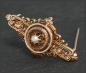 Preview: Gold Brosche mit Perlen, Antik Jugendstil um 1890