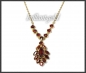 Preview: Vintage Gold Collier, 7ct rote Granate, um 1950