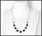 Preview: Antikes 333 Gold Collier, 14ct rote Granate