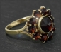 Preview: 3ct böhmische rote Granate Ring, 333 Gold, Antik