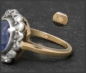 Preview: 3,50ct Diamant & Saphir Antik Ring, Gold & Silber