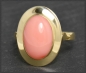 Preview: Damen Ring aus 750 Gold, Engelskoralle zart rosa