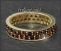 Preview: Granat 585 Gold Damen Ring mit 4,20ct, Memoryring