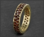 Preview: Granat 585 Gold Damen Ring mit 4,20ct, Memoryring