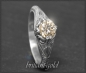 Preview: Diamant Ring, 0,82ct Brillant, 585 Gold, Antik Design