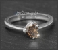 Preview: Diamant Herz Ring 0,69ct cognac-champagner, 585 Gold