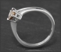 Preview: Diamant Herz Ring 0,69ct cognac-champagner, 585 Gold