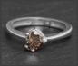 Preview: Diamant Herz Ring 0,69ct cognac-champagner, 585 Gold