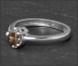 Preview: Diamant Herz Ring 0,69ct cognac-champagner, 585 Gold