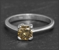 Preview: Diamant Solitär Ring mit 0,95ct, cognac-champagner