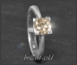 Preview: Diamant Ring, 1,08ct in champagner, 585 Weißgold