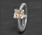 Preview: Diamant Ring, 1,08ct in champagner, 585 Weißgold