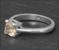 Preview: Diamant Ring, 1,08ct in champagner, 585 Weißgold