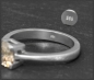 Preview: Diamant Ring, 1,08ct in champagner, 585 Weißgold