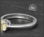 Preview: Diamant Ring mit 0,82ct in grüngelb, 585 Weißgold