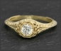 Preview: Diamant Jugendstil Design Ring 0,41ct, 585 Gold