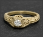 Preview: Diamant Jugendstil Design Ring, 0,28ct, 585 Gold