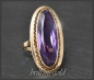 Preview: Amethyst Solitär mit 10ct, 750 Rotgold, Vintage