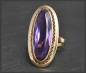 Preview: Amethyst Solitär mit 10ct, 750 Rotgold, Vintage